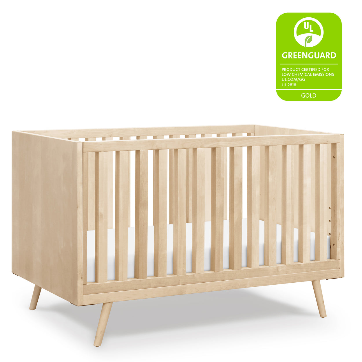 US0310BR,Nifty Timber 3-In-1 Crib in Natural Birch