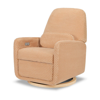 Arc Electronic Recliner and Swivel Glider in Velvet Checker with USB port